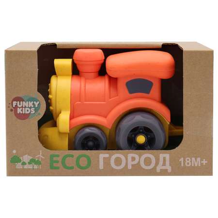 Игрушка Funky Toys Эко-машинка поезд Оранжевый 16 см FT0416349-1