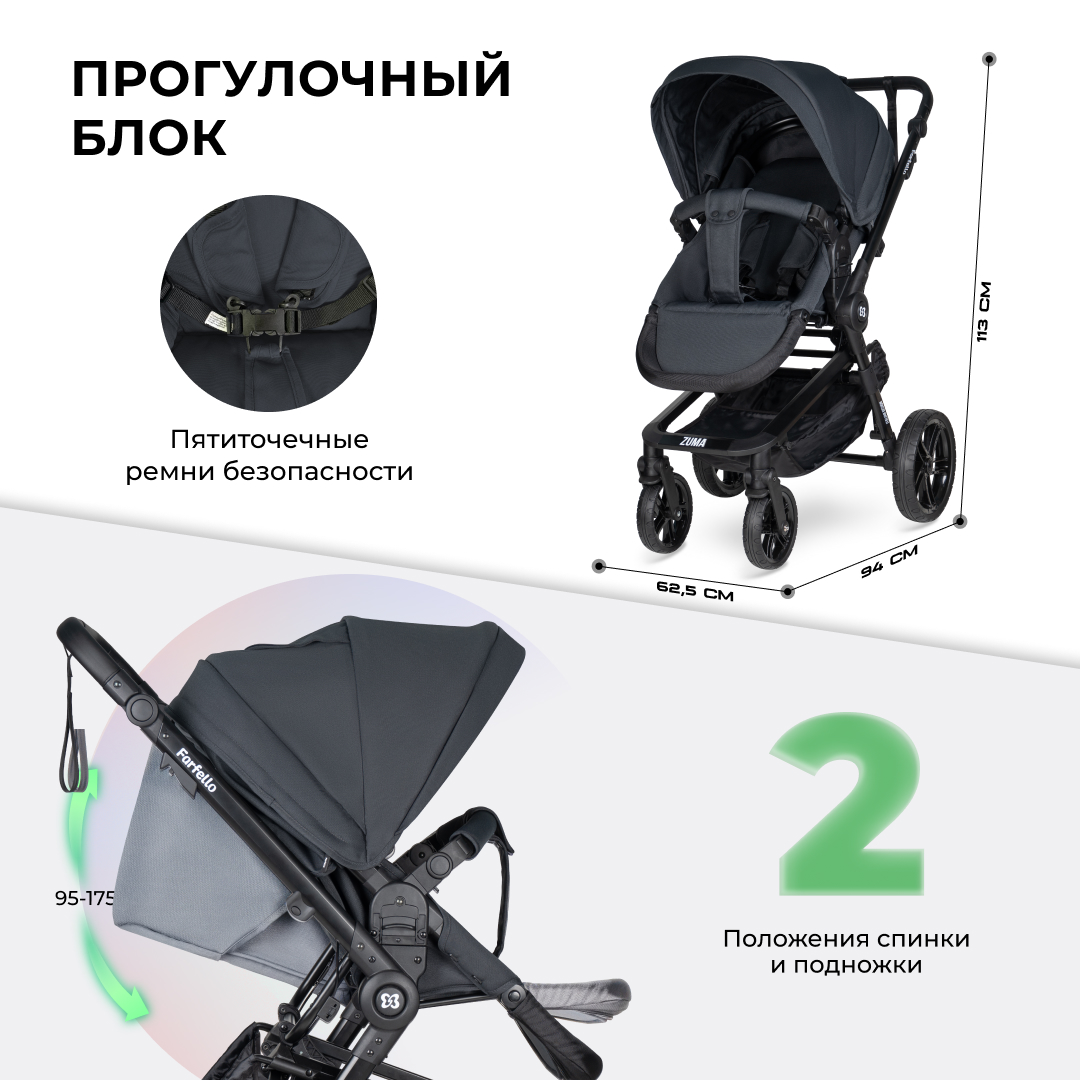 Модульная коляска 3 в 1 Farfello Zuma Trio Comfort - фото 6