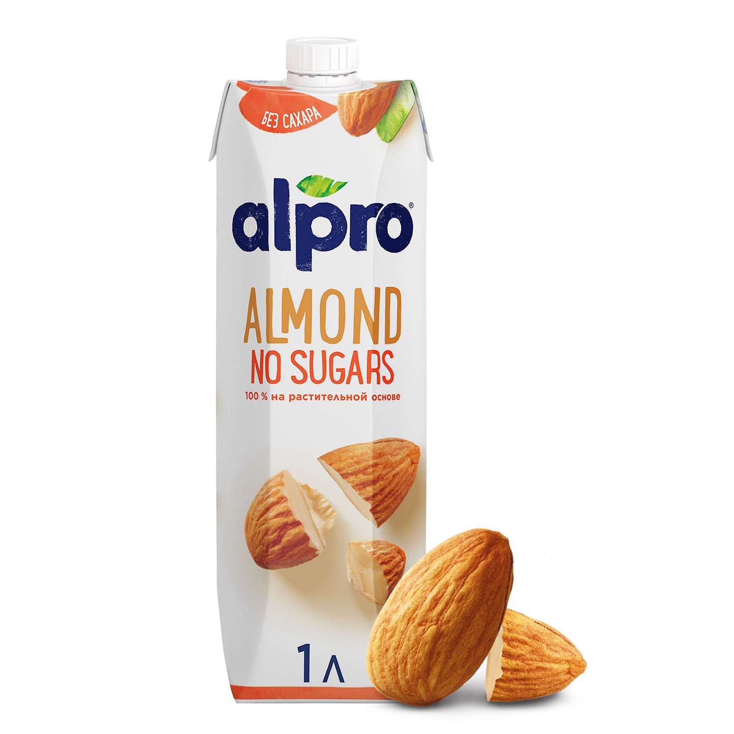 Напиток Alpro миндальный без сахара с витаминами 1л - фото 1