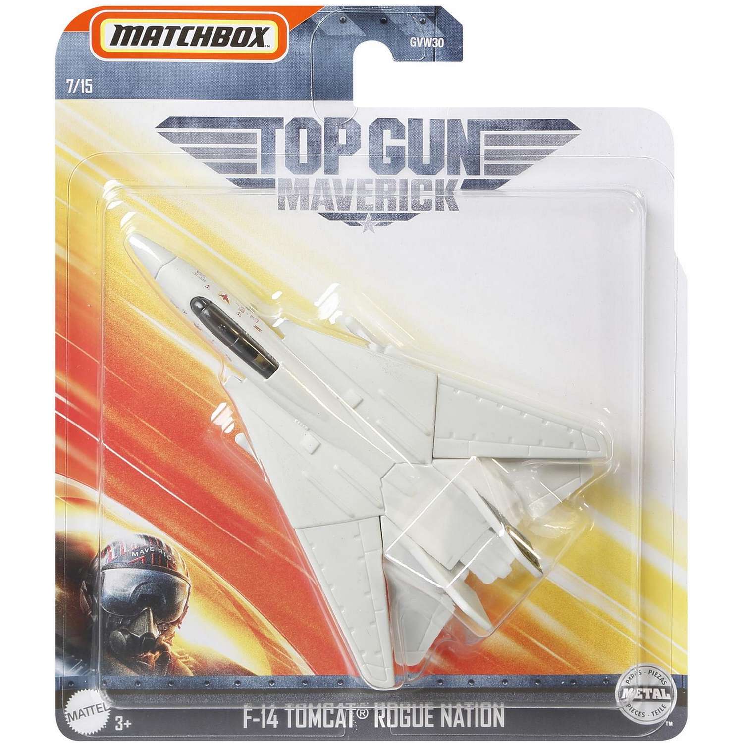 Игрушка Matchbox Top Gun Транспорт воздушный Грумман F-14 Томкэт Бродяга GVW37 GVW30 - фото 2