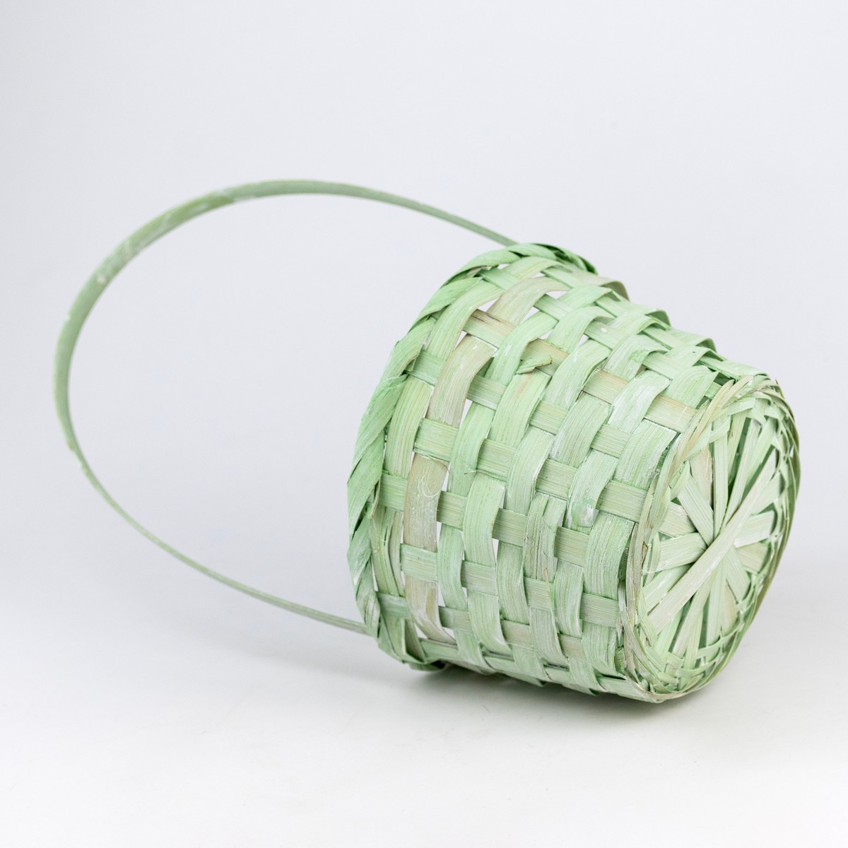 Корзина плетеная Азалия Декор из бамбука D15х9хH31см зеленая - фото 5