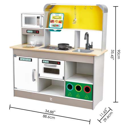 Детская деревянная кухня HAPE Делюкс 5 аксессуаров воздушная фритюрница свет звук E3177_HP