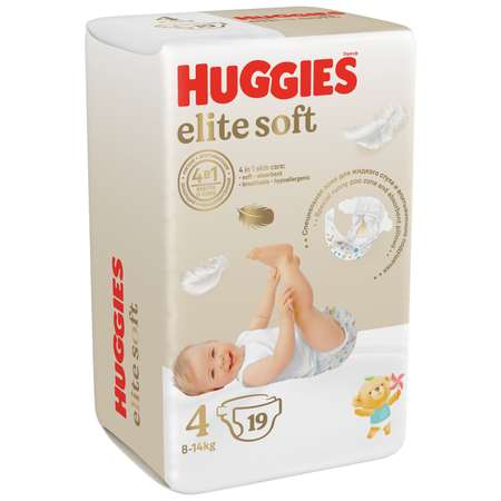 Подгузники Huggies Elite Soft 19 шт. 4 8-14 кг