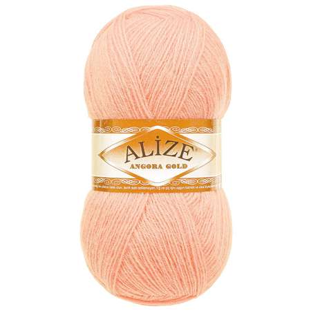 Пряжа Alize теплая для шарфов кардиганов Angora Gold 100 гр 550 м 5 мотков 161 бл.розовый