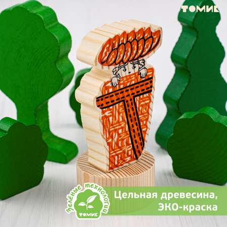 Конструктор детский деревянный Томик сказка Маша и медведь 17 деталей 4534-9