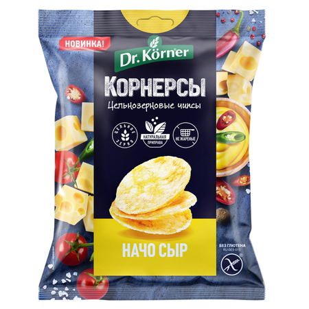 Чипсы DrKorner кукурузно-рисовые с сыром начо 14 шт. по 50 гр.