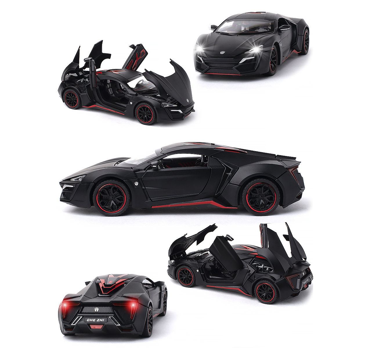 Автомобиль Che Zhi 1:24 инерционный CZ32-black - фото 5