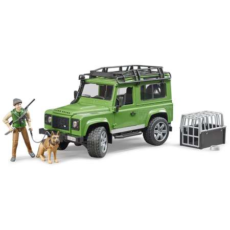 Автомобиль BRUDER 02587 Внедорожник Land Rover Defender с фигуркой и собакой