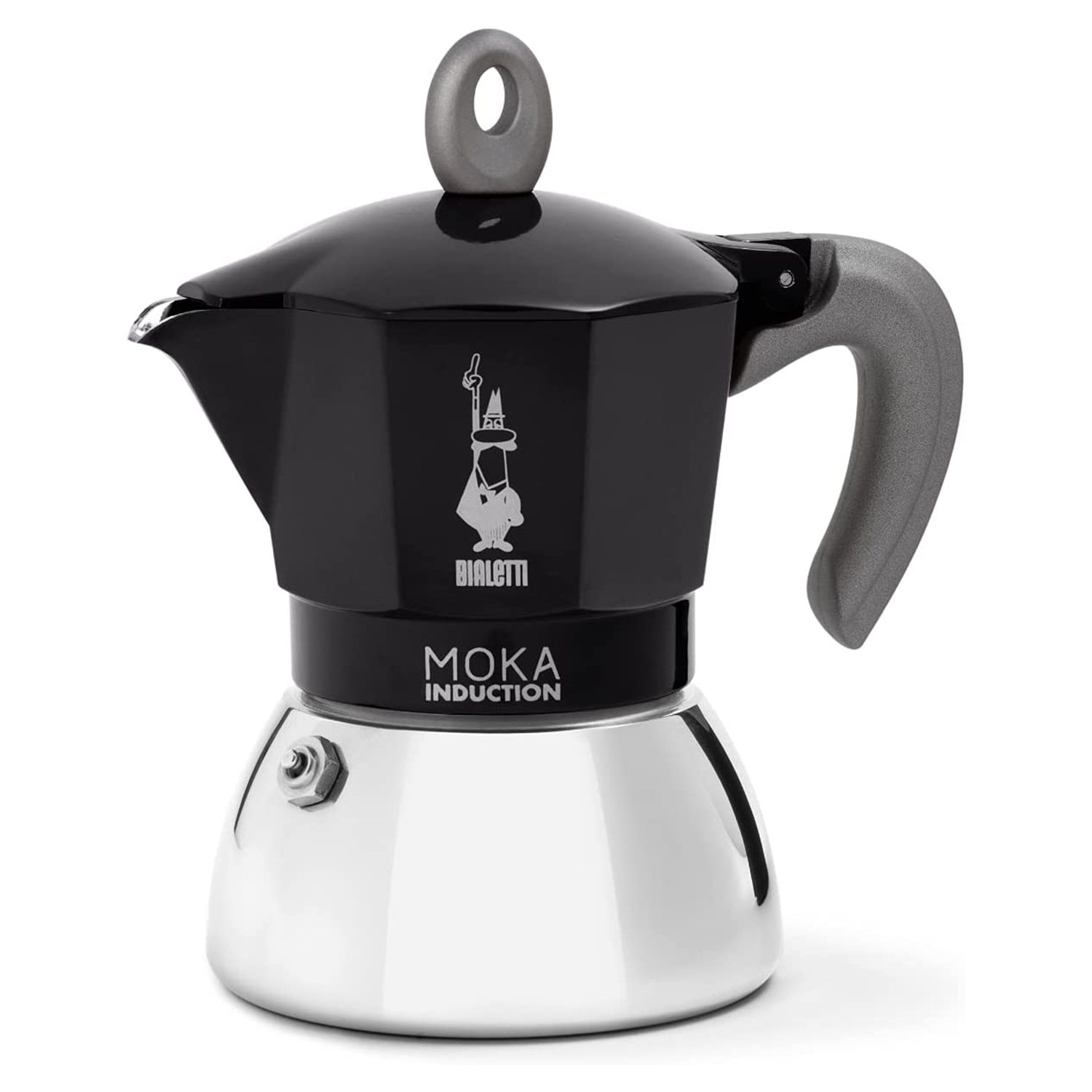 Гейзерная кофеварка BIALETTI Moka Induction черная 6 порции - фото 1