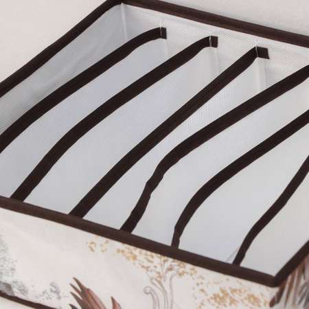 Органайзер Доляна для хранения белья «Астра» 7 отделений 34×305×10 см цвет коричневый