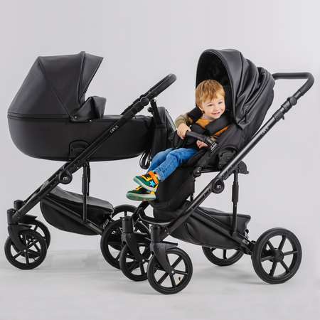 Коляска детская MOWbaby 3 в 1 Opus midnight black