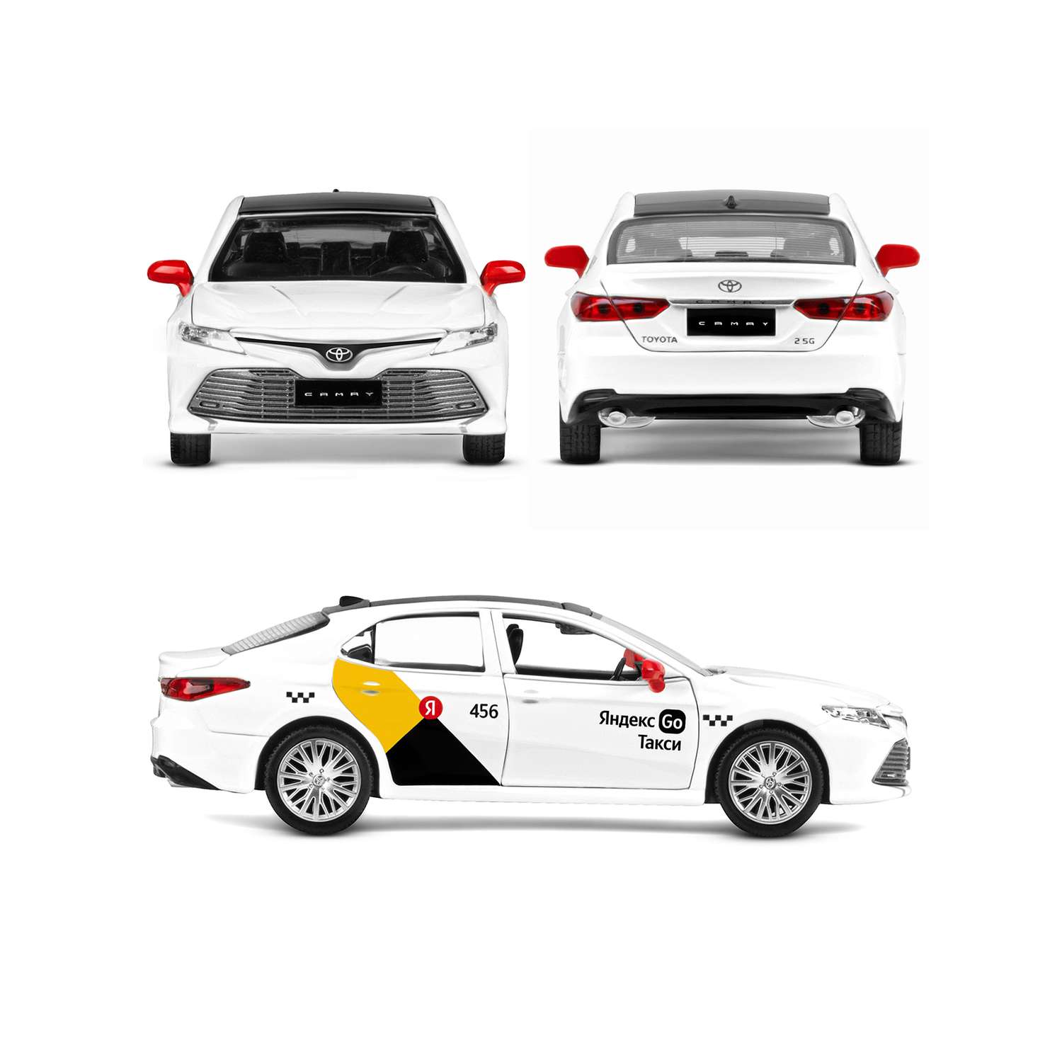Машинка металлическая Яндекс GO 1:34 Toyota Camry белый инерция Озвучено Алисой JB1251483 - фото 6