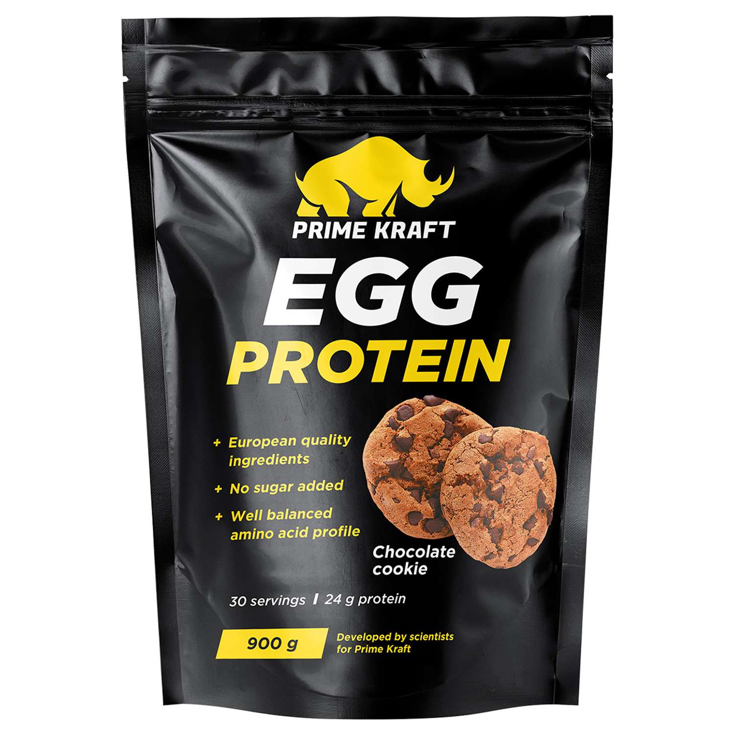 Протеин яичный Prime Kraft Egg Protein шоколадное печенье 900г - фото 1