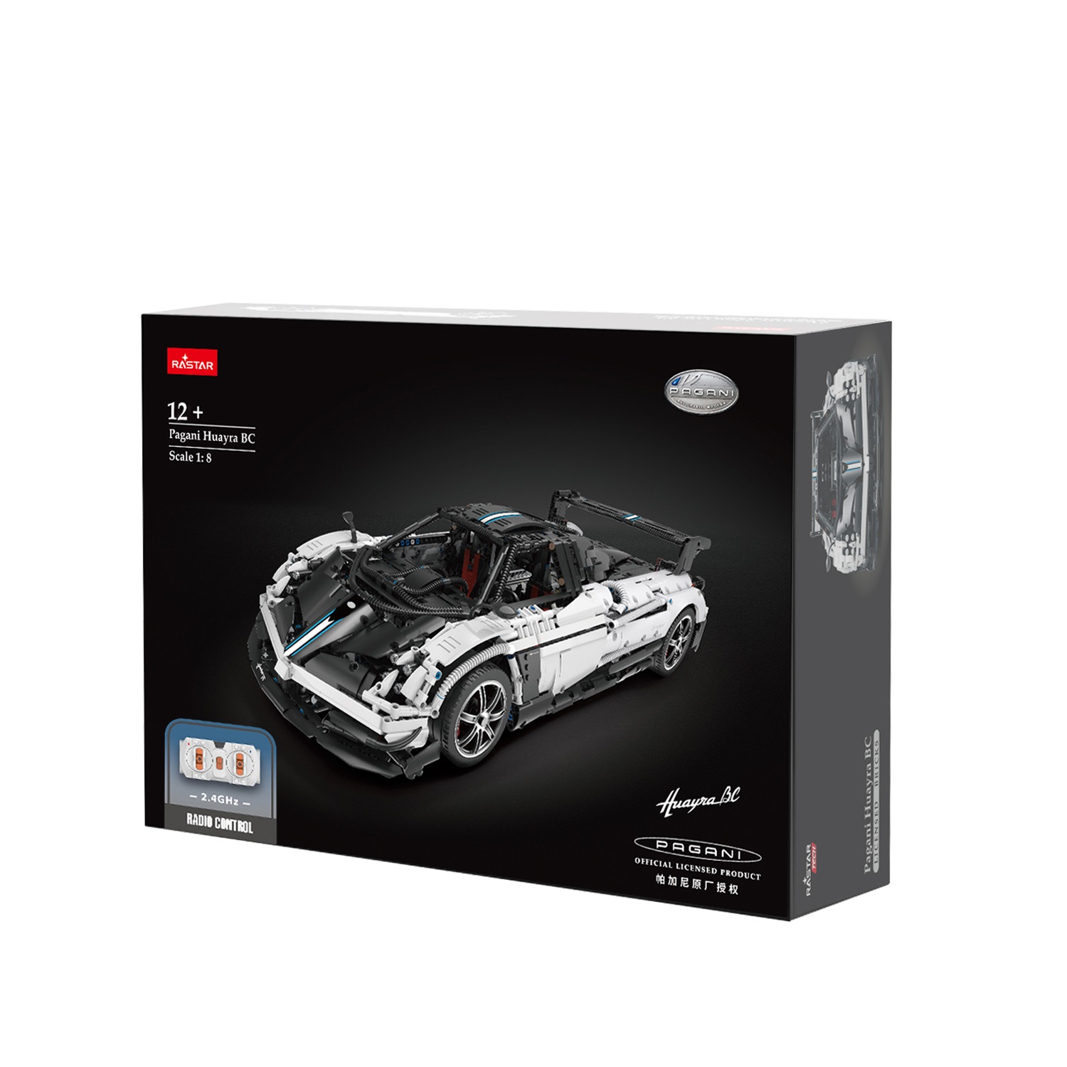 Конструктор Rastar РУ 1:8 Pagani Huayra BC Белый 2941 элемент