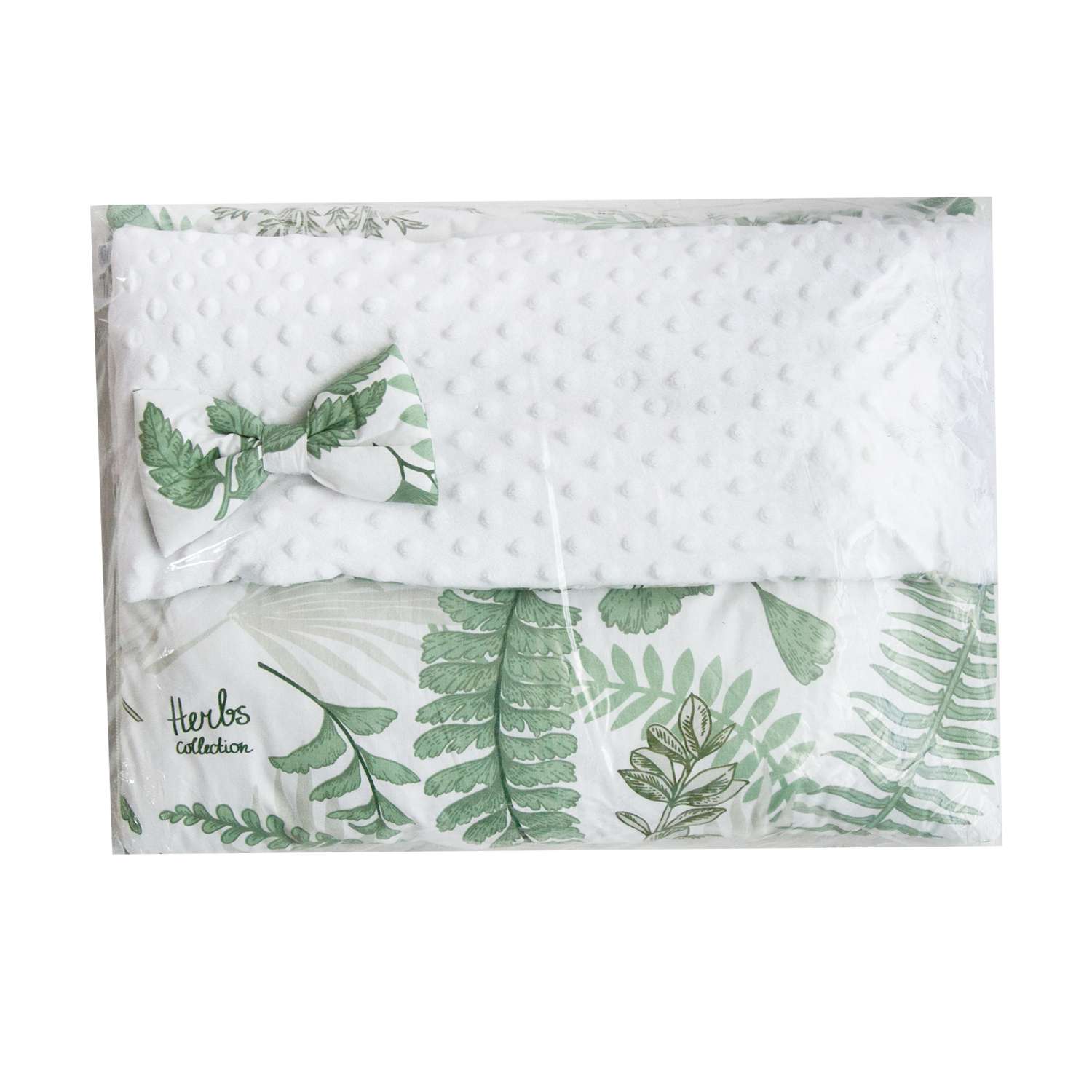 Одеяло-спальный мешок Amarobaby Mild Design Edition Зеленые листья Белый-Зеленый - фото 2