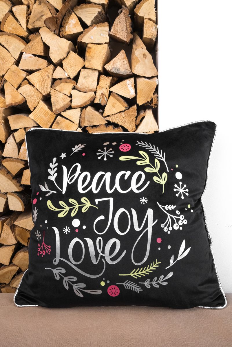 Чехол для подушки Arya Home Collection 45x45 Peace Серый - фото 2