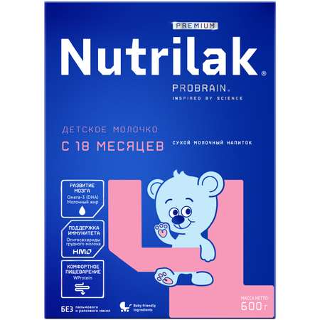 Смесь молочная Nutrilak Premium 4 600г с 18месяцев