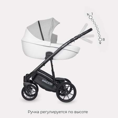 Коляска детская универсальная Riko Basic PACCO 2 в 1 05 Grey Fox серый-белый