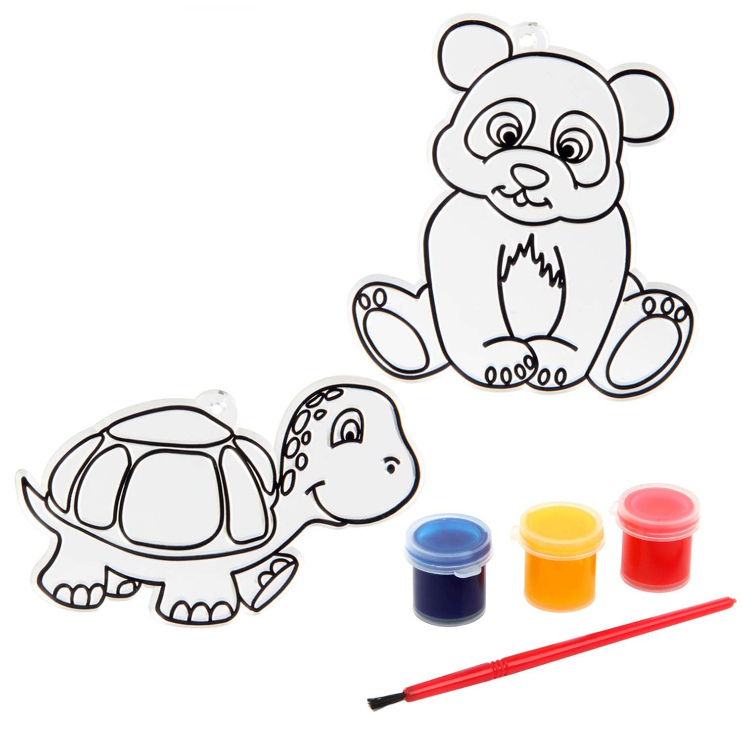 Набор для росписи Фабрика Фантазий Витраж панда и черепаха - фото 1