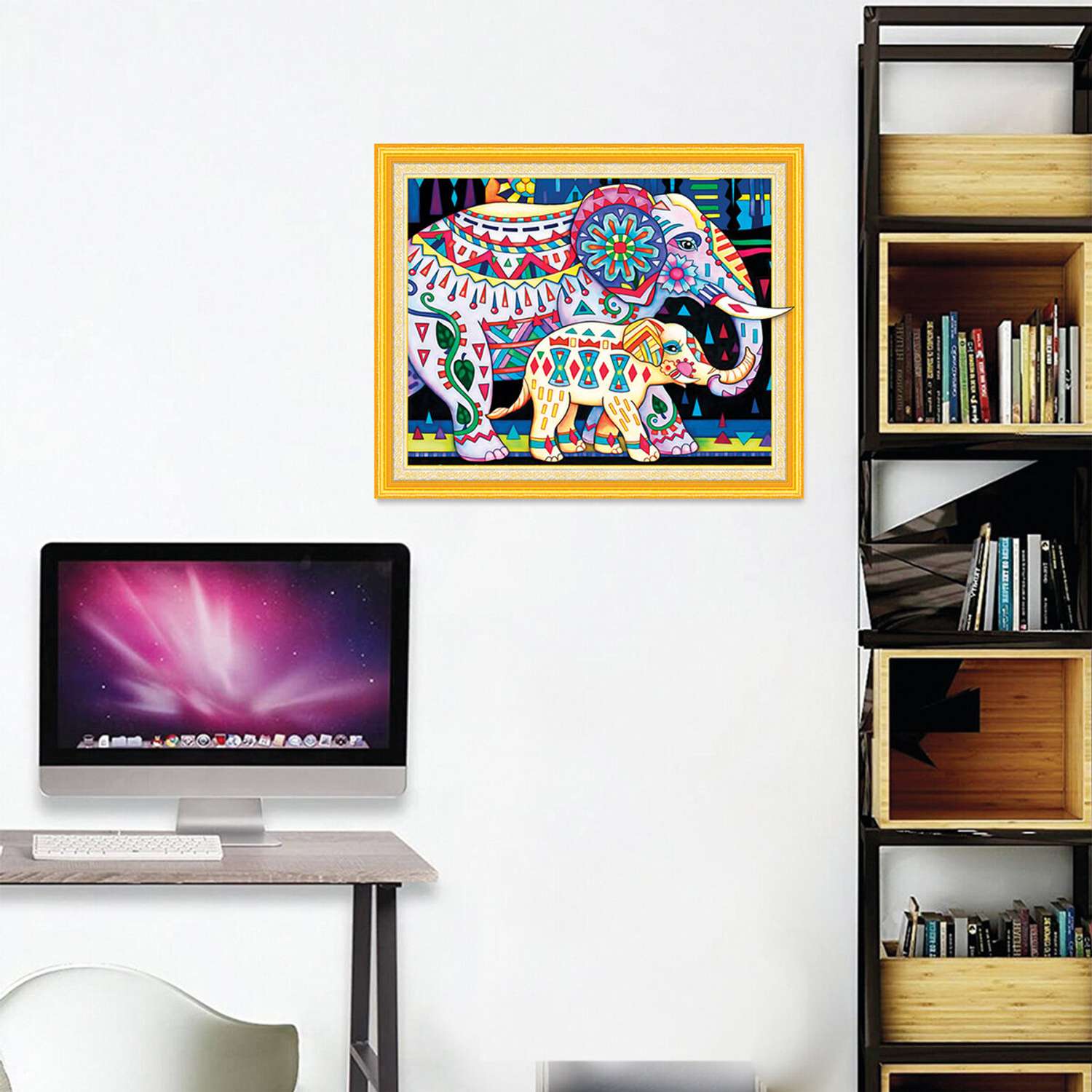 Алмазная мозаика Остров Сокровищ 40х50 см Индийские слоны - фото 9