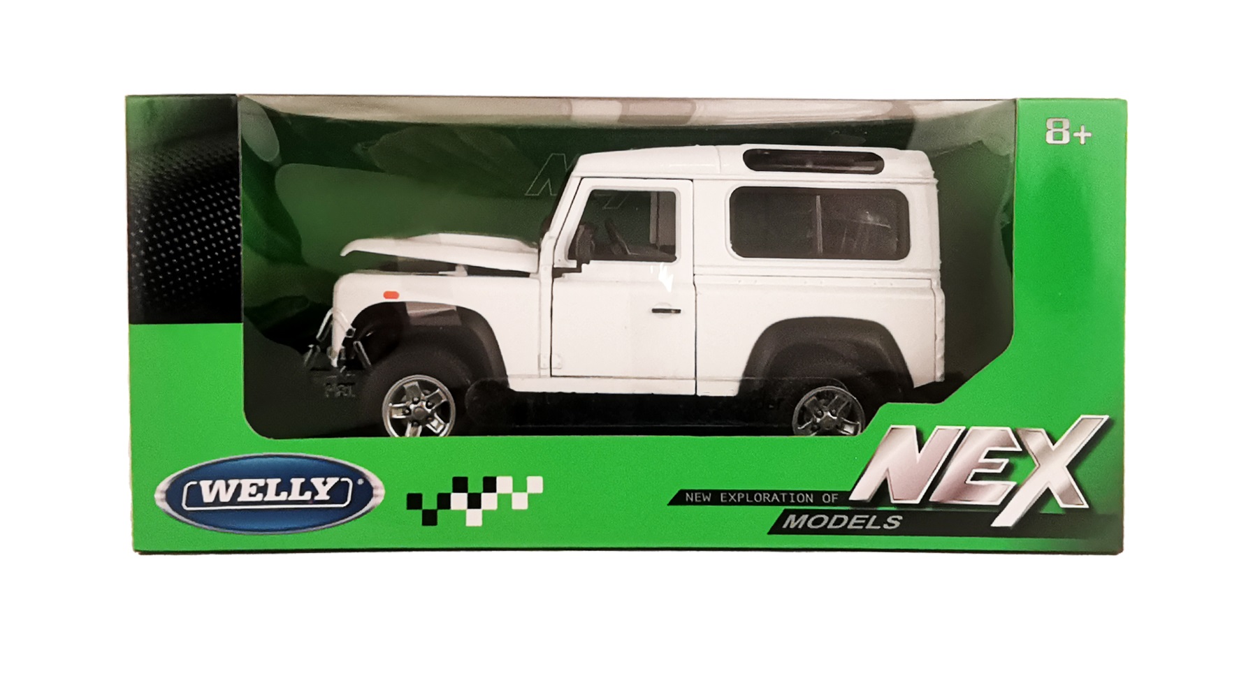 Внедорожник Welly Land Rover 1:24 без механизмов белый 22498W - фото 2