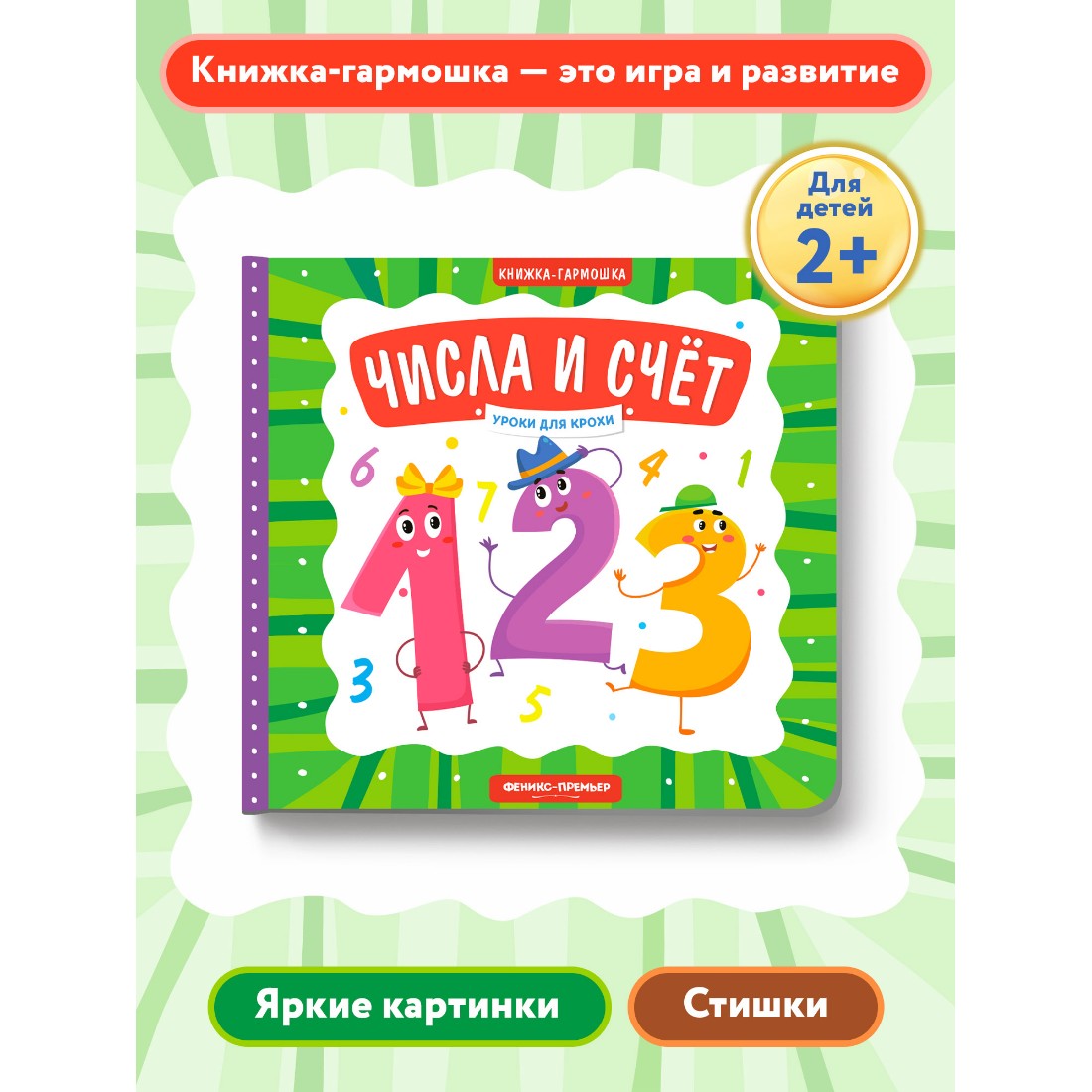 Книжка-гармошка Феникс Премьер Числа и счет купить по цене 169 ₽ в  интернет-магазине Детский мир