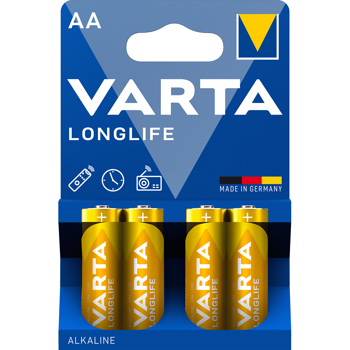 Батарейка Varta Longlife Mignon 1.5V - LR06/ AA 4шт - фото 1