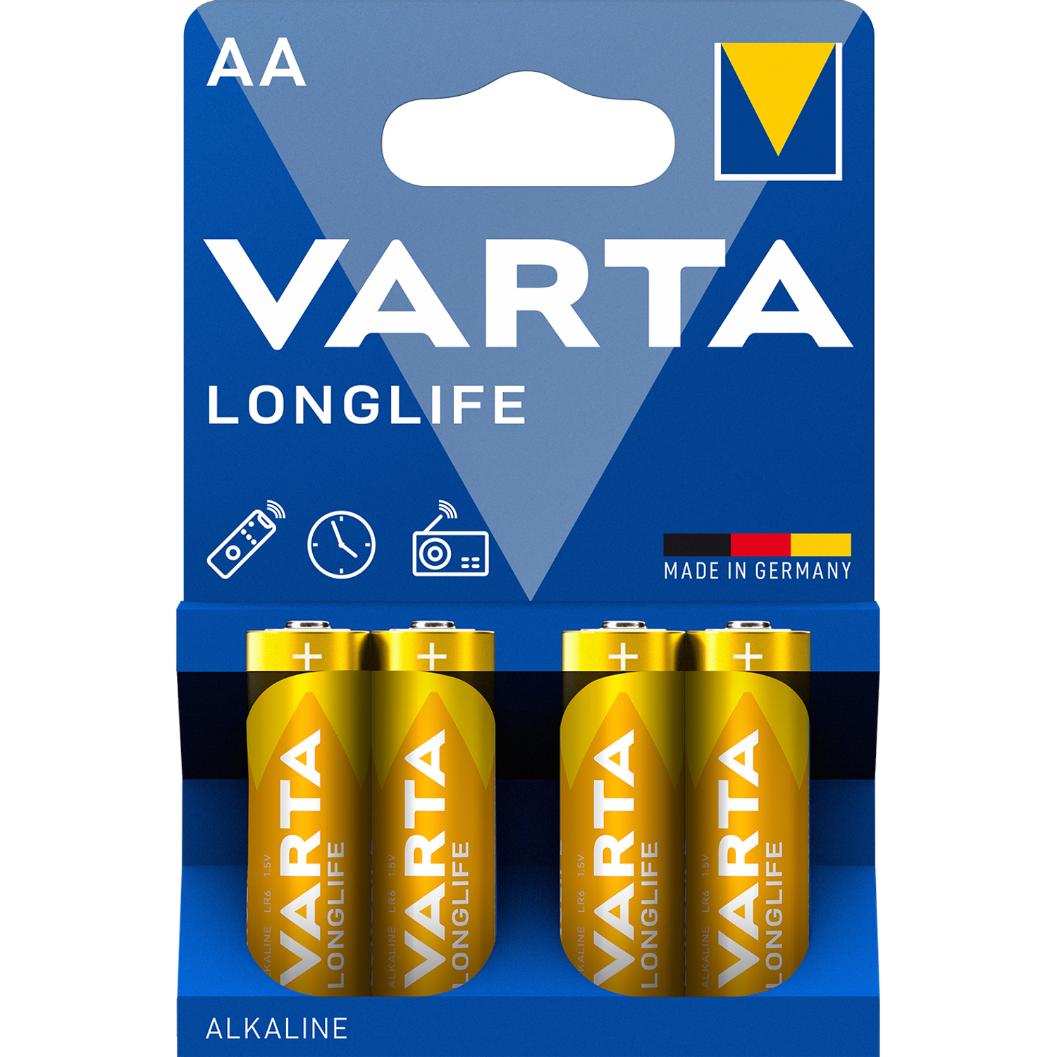 Батарейка Varta Longlife Mignon 1.5V - LR06/ AA 4шт - фото 1