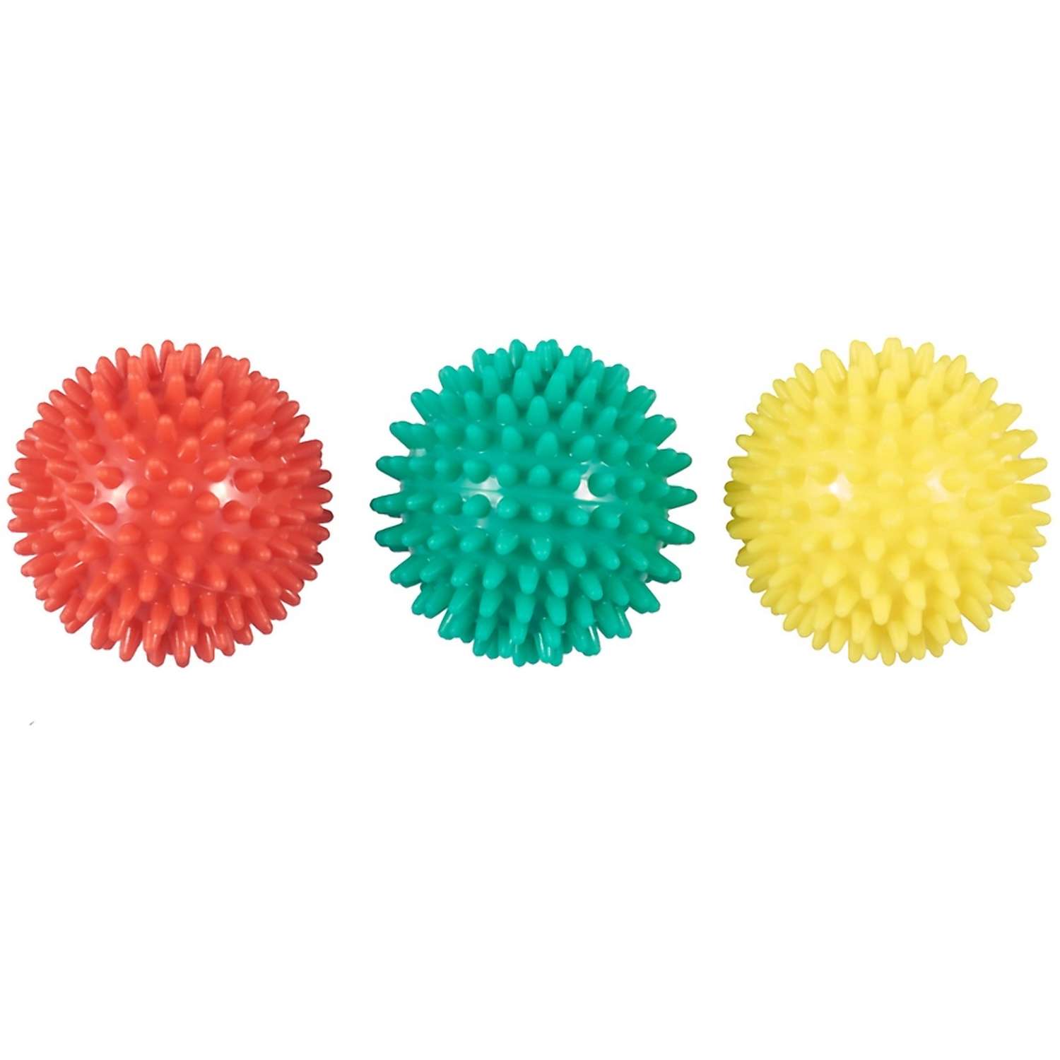 Мяч массажный KINERAPY 3 шт 6 см красный желтый и зеленый - фото 5