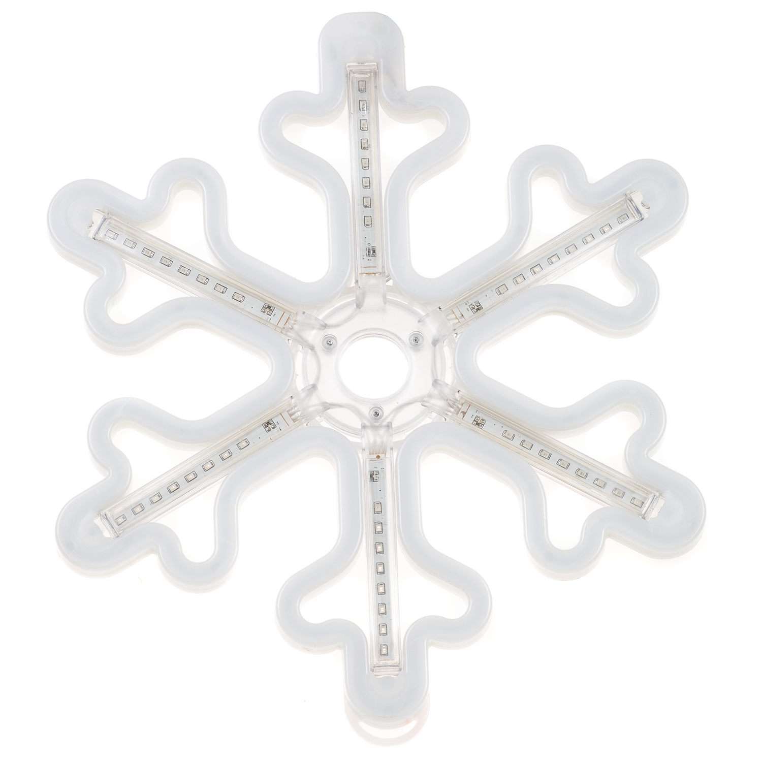 Фигура BABY STYLE Снежинка мультиколор с эффектом пульсирования LED гибкий неон улица 30 см - фото 1