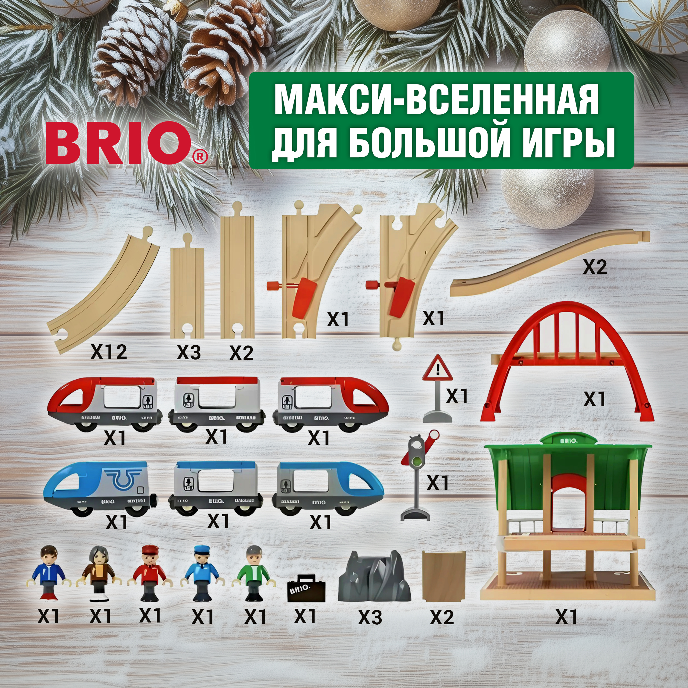 Набор железнодорожный Brio 112 см 33512 - фото 2