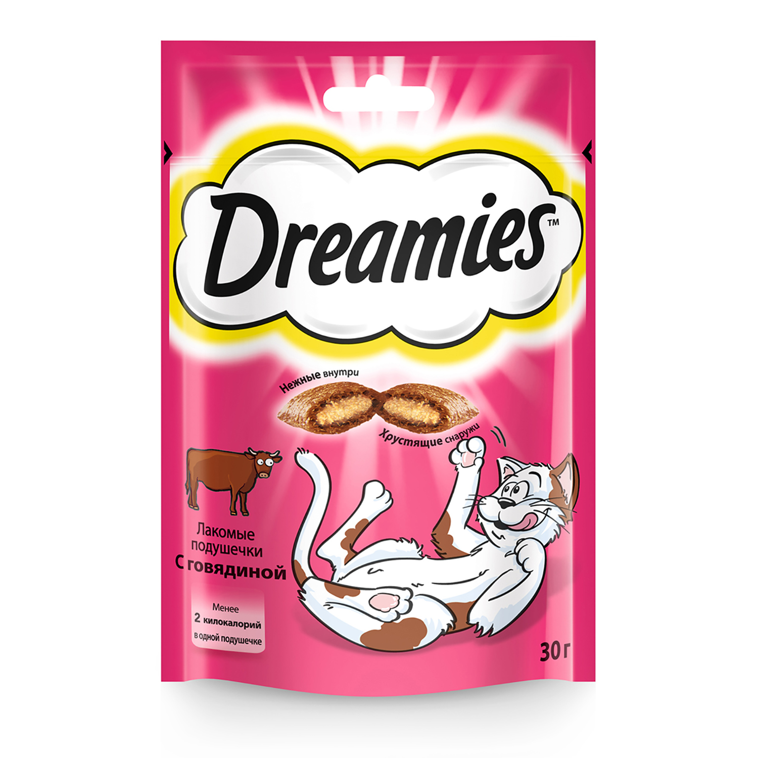 Dreamies лакомство для кошек подушечки с говядиной (30 г)