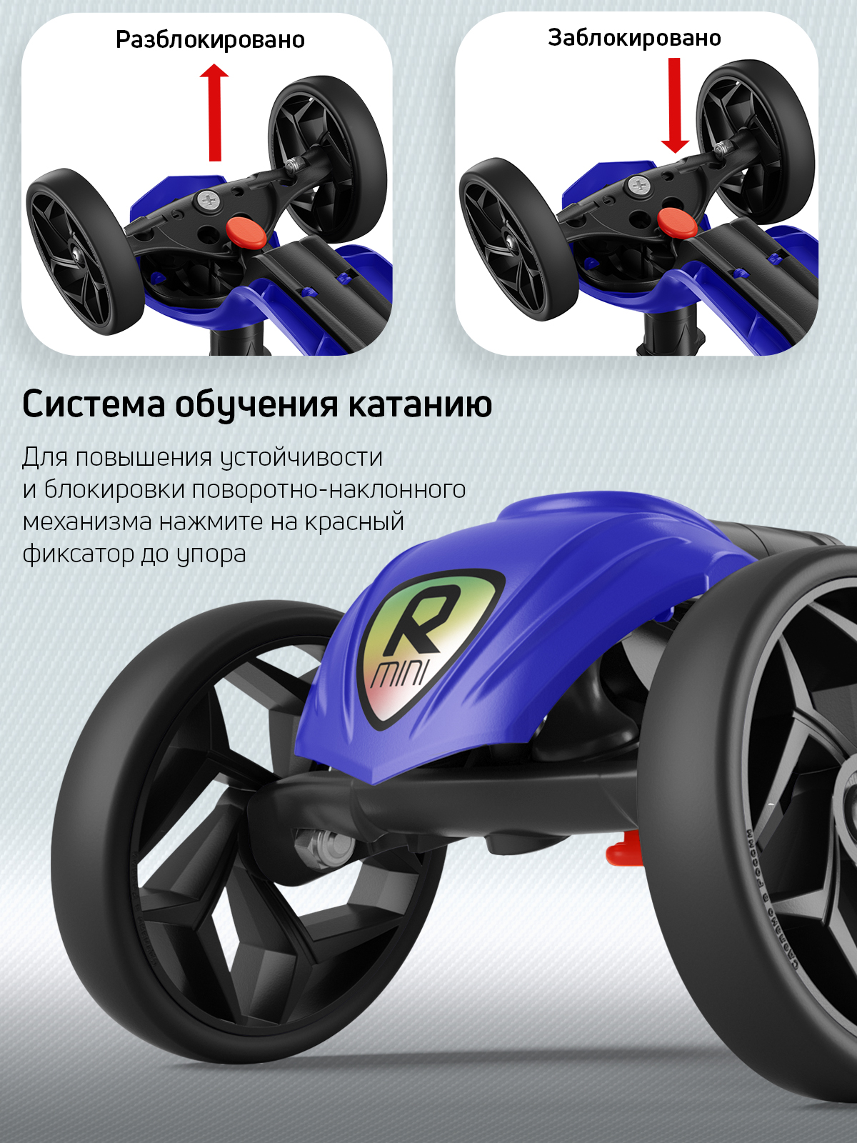 Самокат трехколесный Alfa Mini Buggy Boom синий - фото 6