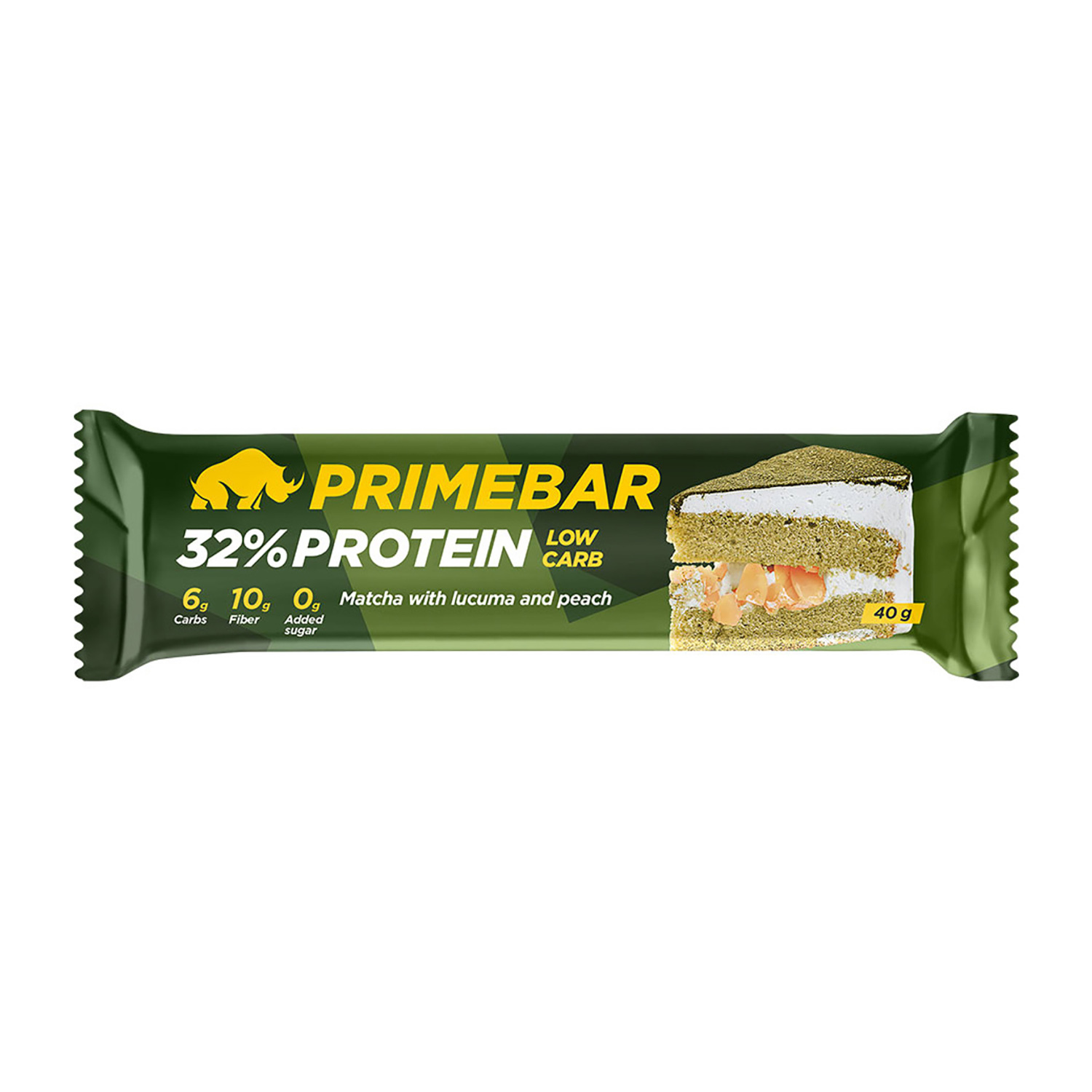 Батончик протеиновый Primebar Low Carb чай матча с персиком и плодами лукумы 40г - фото 1