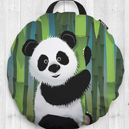 Декоративная подушка-сидушка JoyArty Счастливая панда