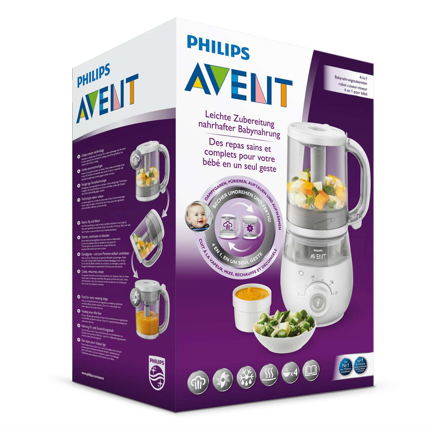 Пароварка-блендер Philips Avent "4 в 1" SCF875/02 - фото 6