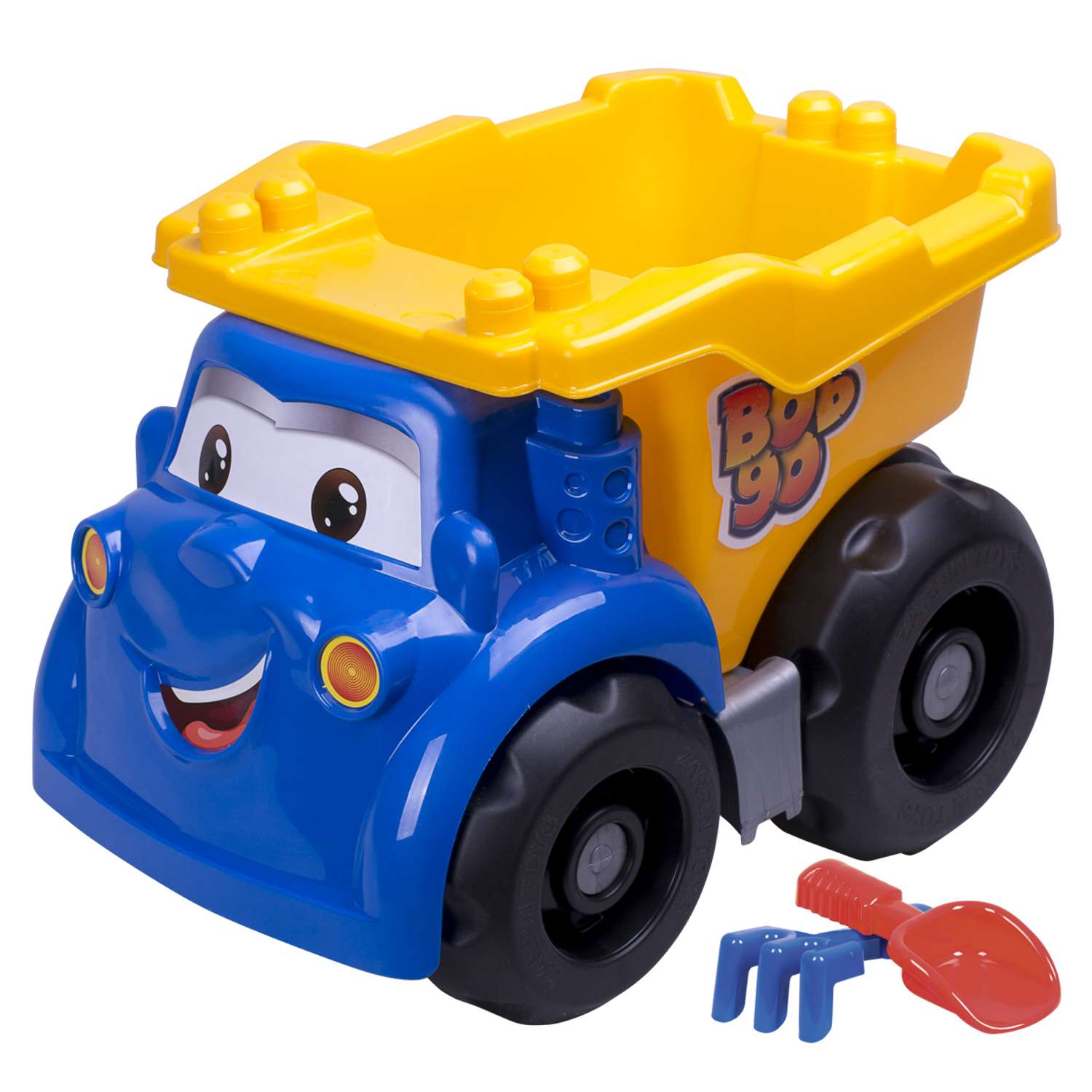 Самосвал игрушечный Zarrin Toys Bob 90 и набор песочный J2/1/синий-желтый - фото 1