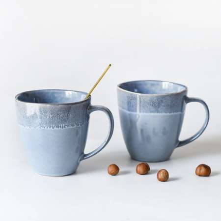 Кружки Arya Home Collection керамическая для чая и кофе 430 мл Terra Cotta 2 шт