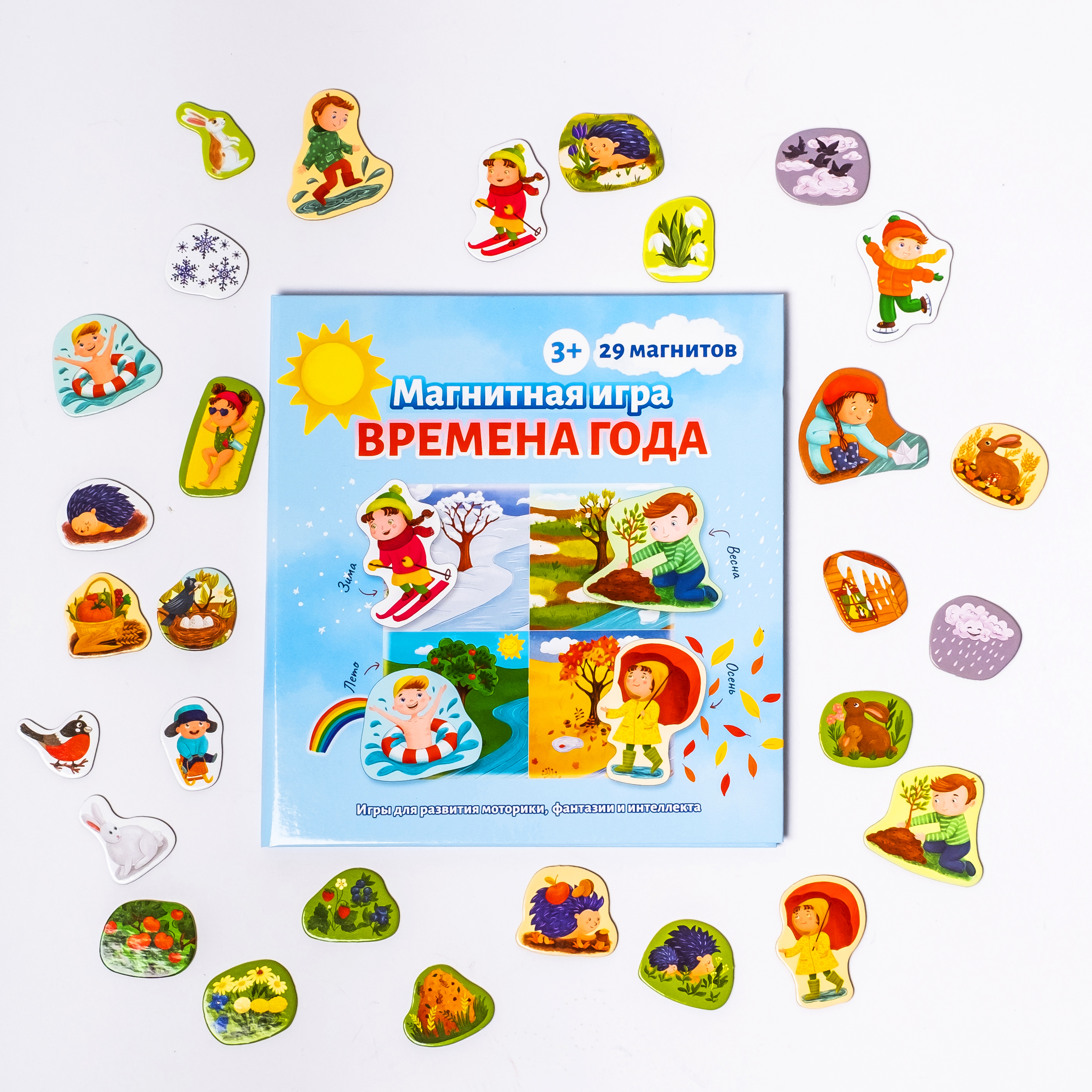 Развивающая магнитная игра Бигр Времена года настольная УД82 - фото 8