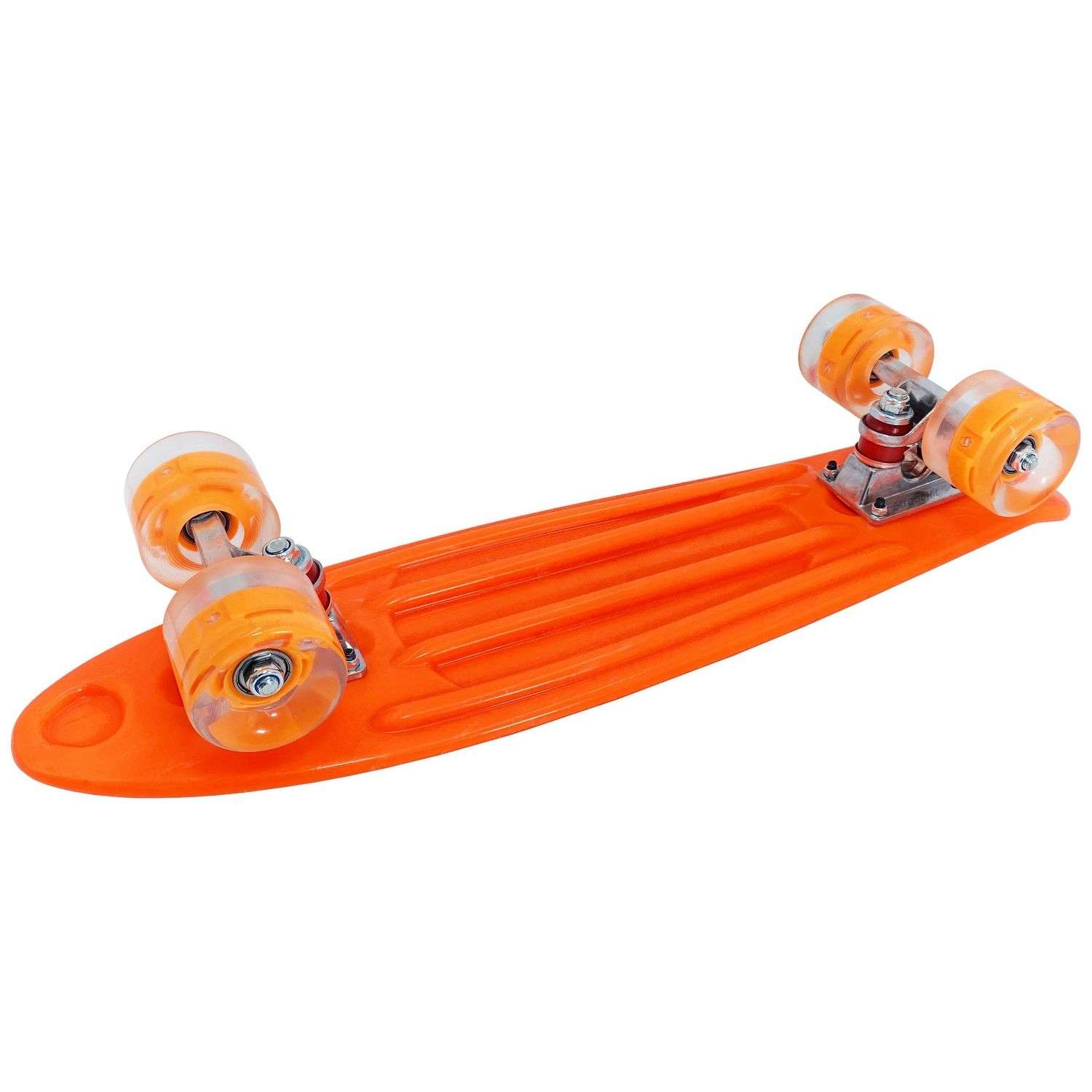 Скейтборд Street Hit Оранжевый со светящимися колесами - фото 2