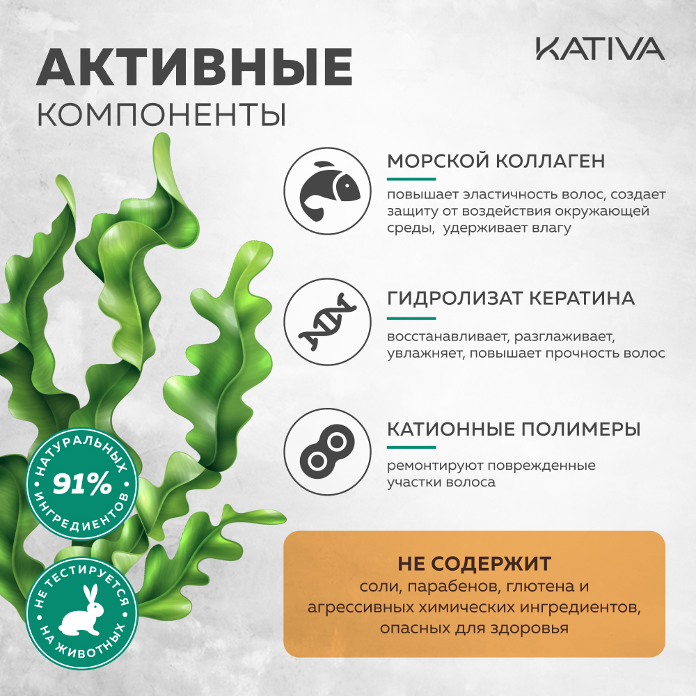 Коллагеновый шампунь Kativa для всех типов волос COLAGENO 250 мл - фото 4