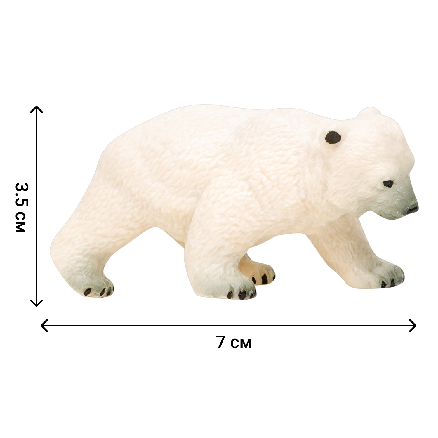 Набор фигурок Masai Mara Мир морских животных Белая медведица и медвежата 3 шт. ММ203-003 - фото 3