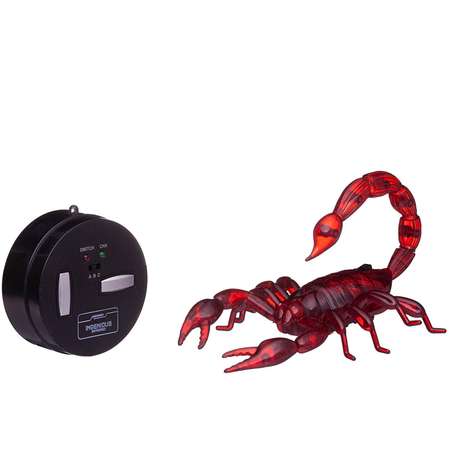 Интерактивная игрушка Junfa Скорпион красный на радиоуправлении световые эффекты 16х13х7см