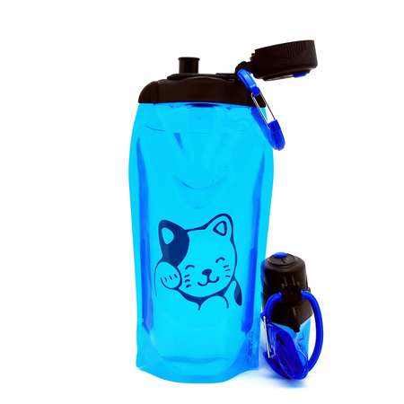 Бутылка для воды складная VITDAM синяя 860мл B086BLS 1406