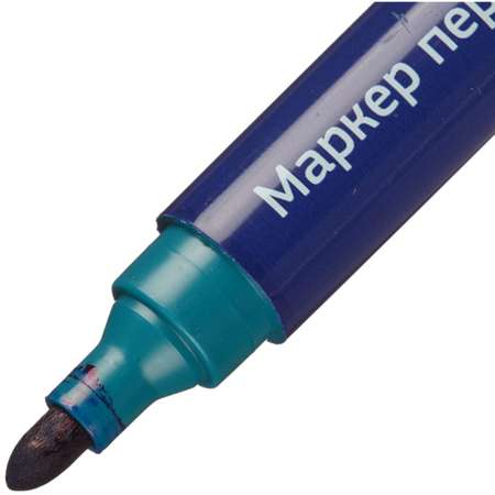 Маркер перманентный Attache универсальный синий 2-3 мм 15 шт