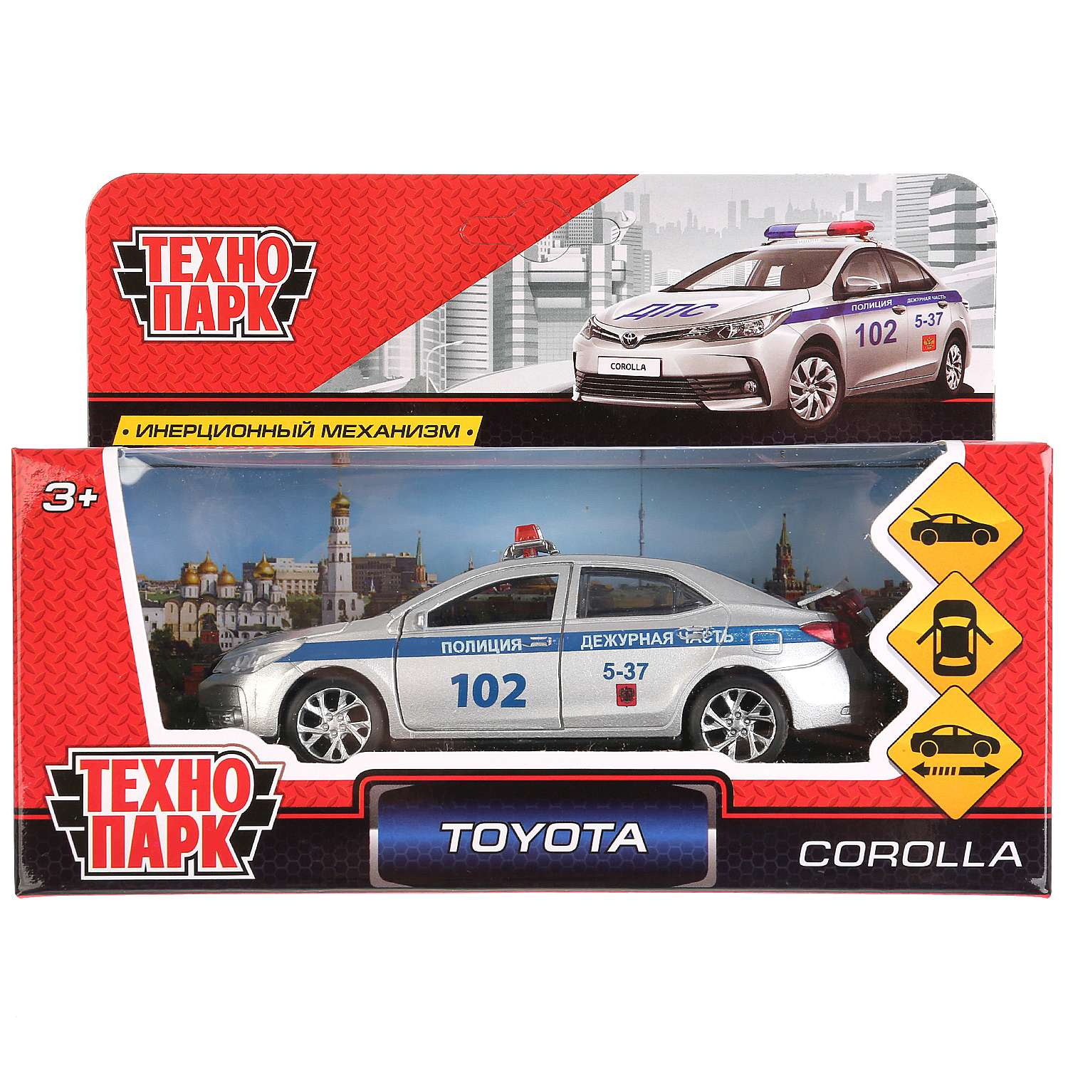 Машина Технопарк Toyota Corolla Полиция 268486 268486 - фото 2
