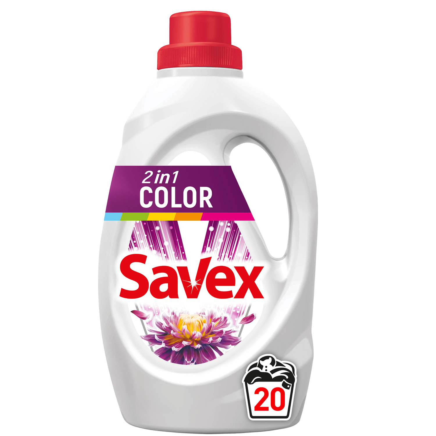 Гель для стирки SAVEX для цветного 2 в 1 1 л - фото 1