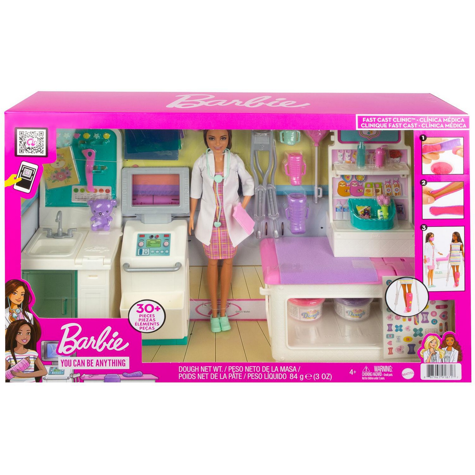 Набор игровой Barbie Клиника с куклой и аксессуарами GTN61 купить по цене  2999 ₽ в интернет-магазине Детский мир