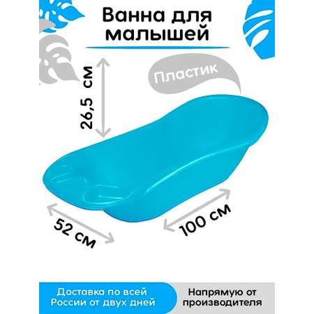 Ванна elfplast для купания детская Макси бирюзовый