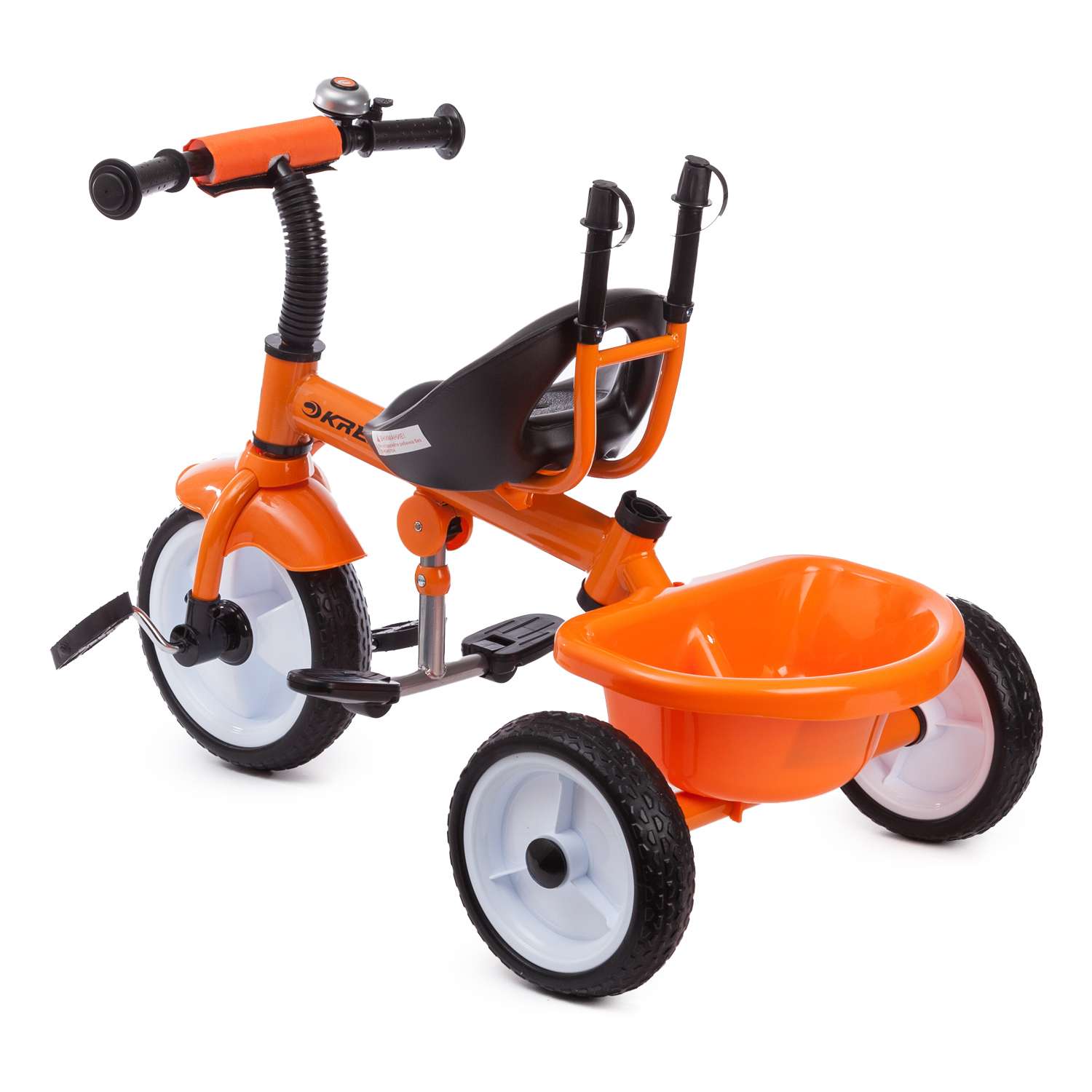 Велосипед трехколесный Kreiss с тентом Оранжевый - фото 6